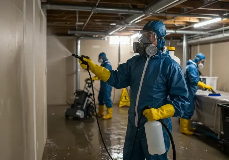 Basement Sanitization and Antimicrobial Treatment process in Moore County, NC